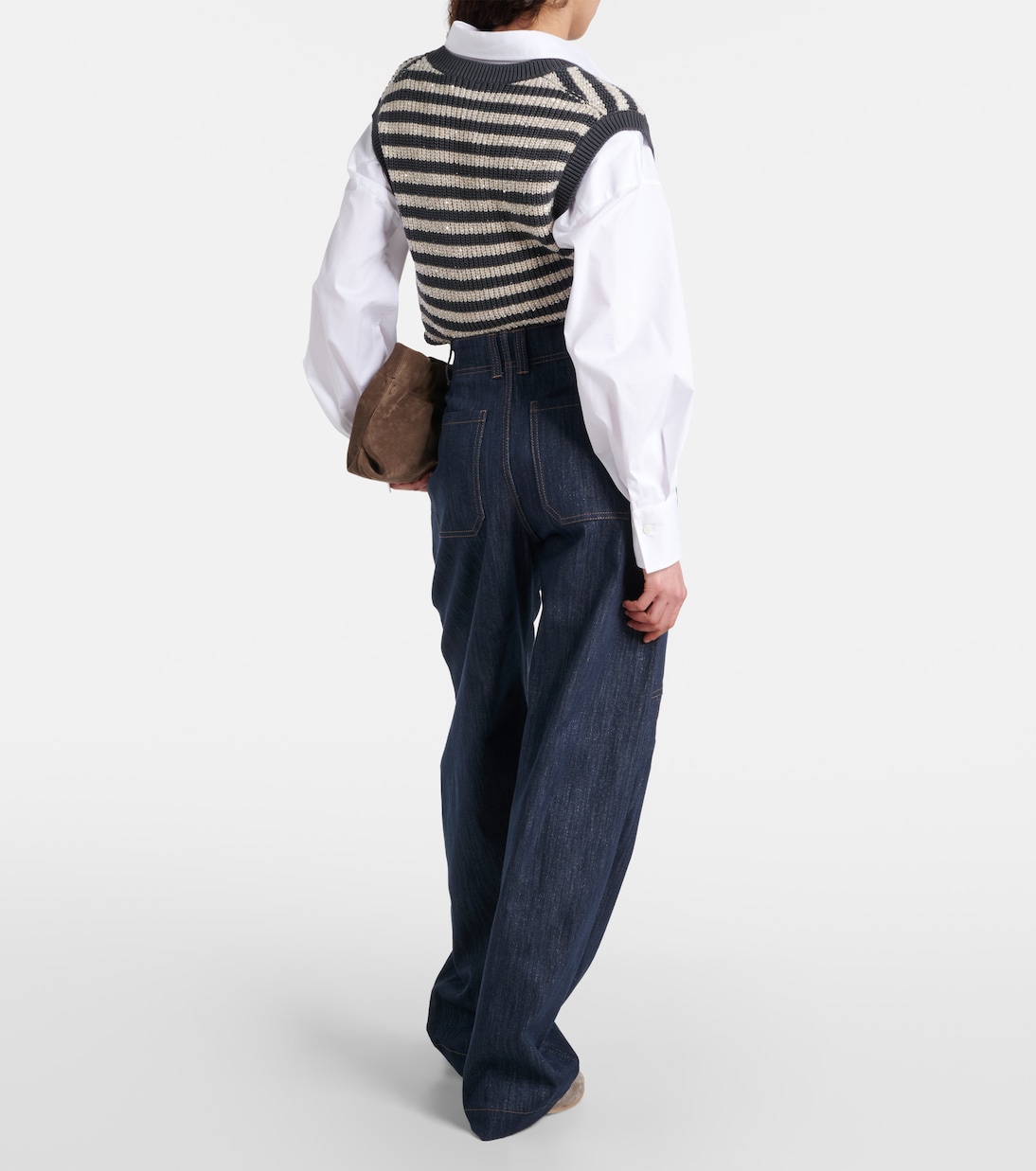 Jean ample à taille haute | Brunello Cucinelli