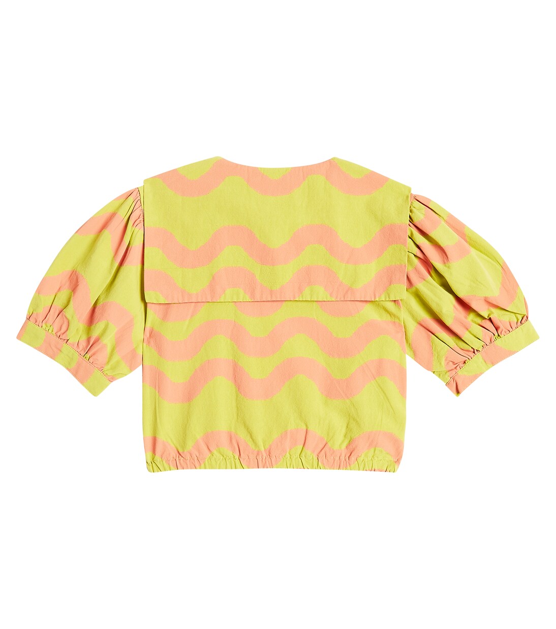 Wave printed cotton blouse | Jellymallow