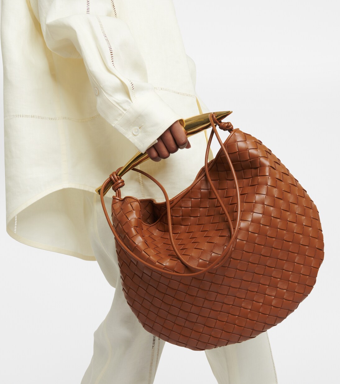 Sac Sardine Large en cuir Intrecciato  | Bottega Veneta