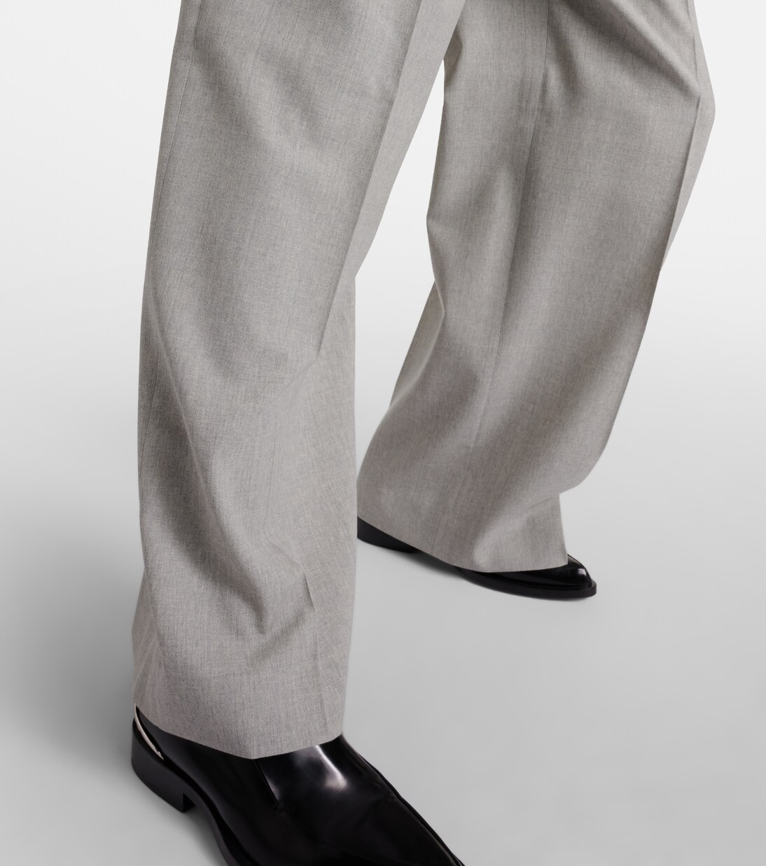 Pantalon ample à taille haute en laine | Ami Paris