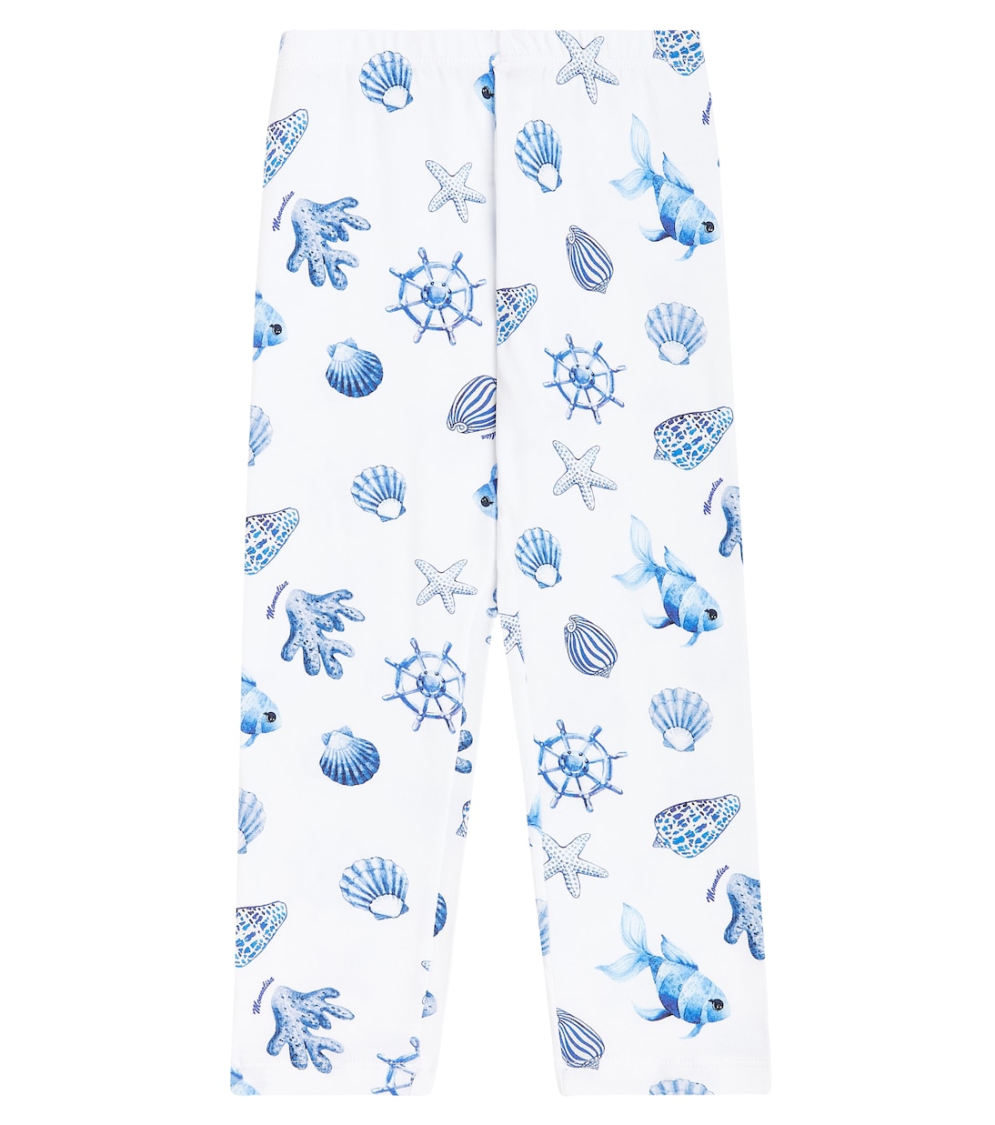 Printed cotton-blend jersey leggings | Monnalisa