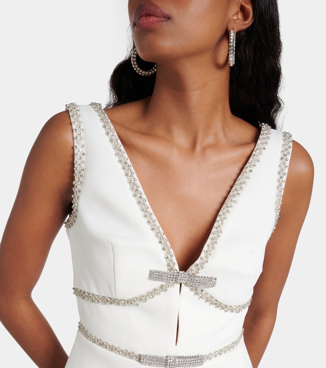 Verziertes Minikleid aus Crêpe | Self-Portrait