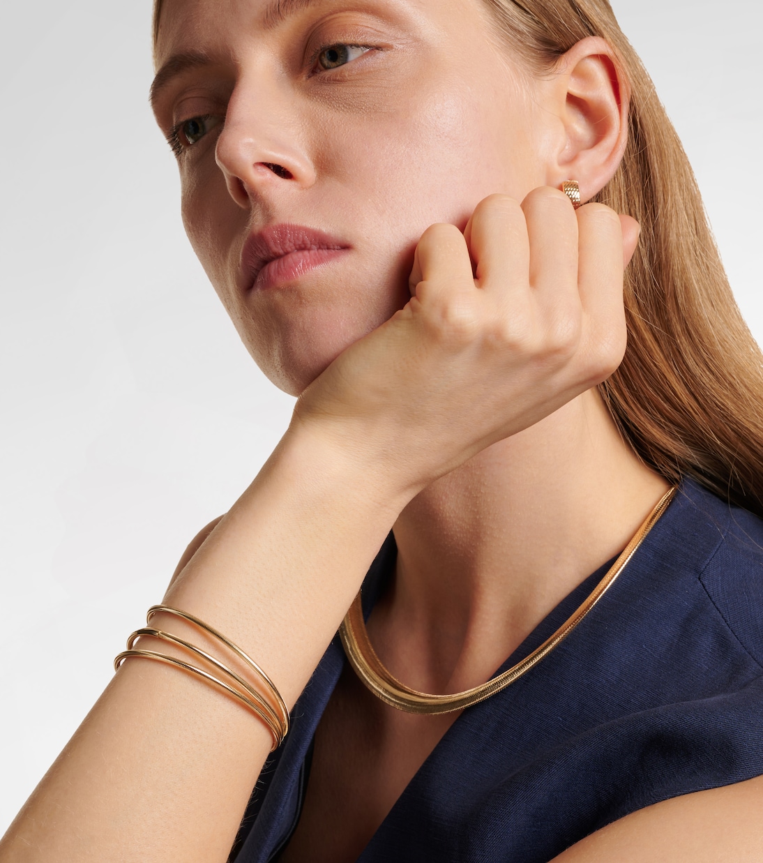 Liquid Gold Stretch 14kt gold bracelet | Stone and Strand