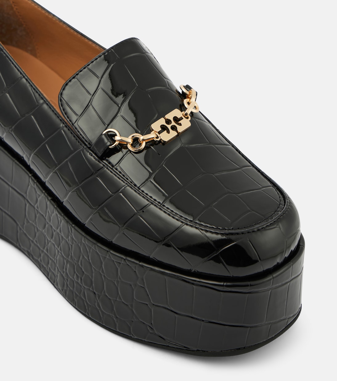Plateau-Loafers aus Lederimitat | Ganni