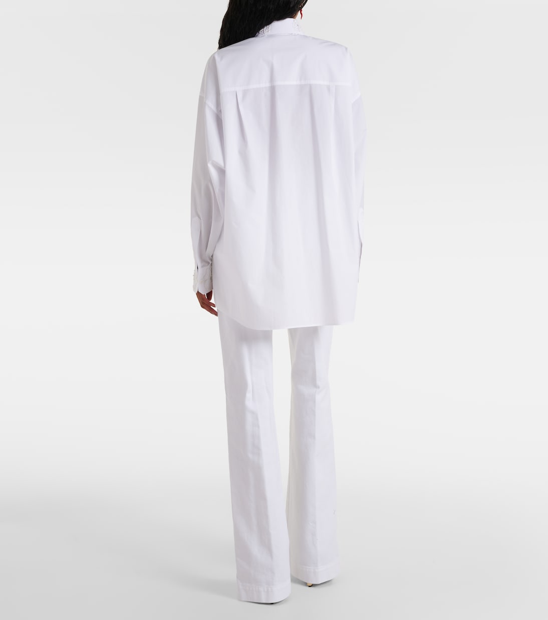 Besticktes Hemd aus Baumwollpopeline | Dolce&Gabbana