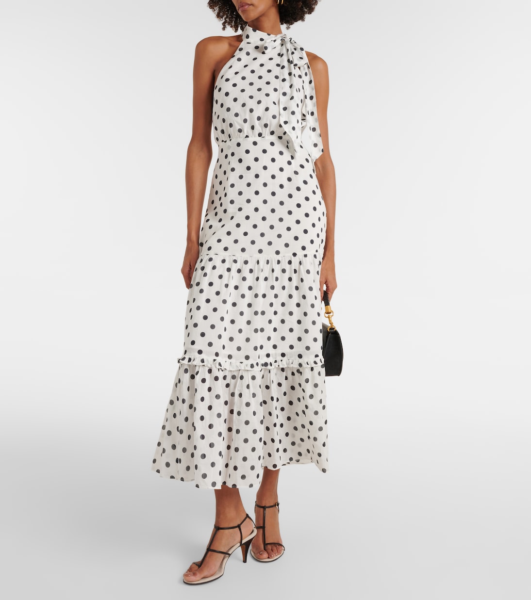 Robe midi Eleanor en coton à pois | Rixo