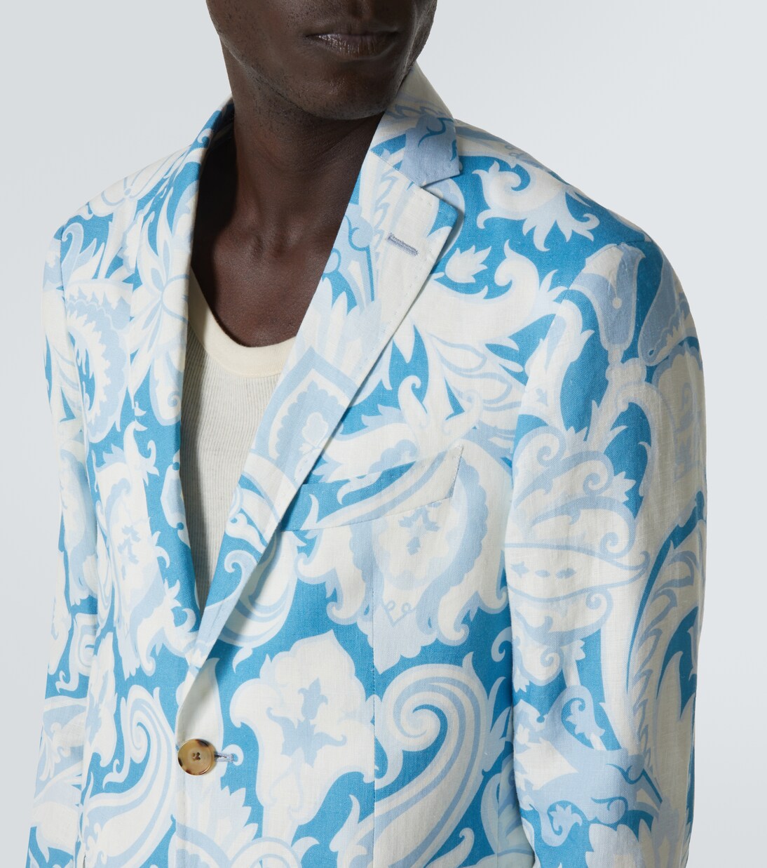Printed single-breasted cotton blazer | Etro