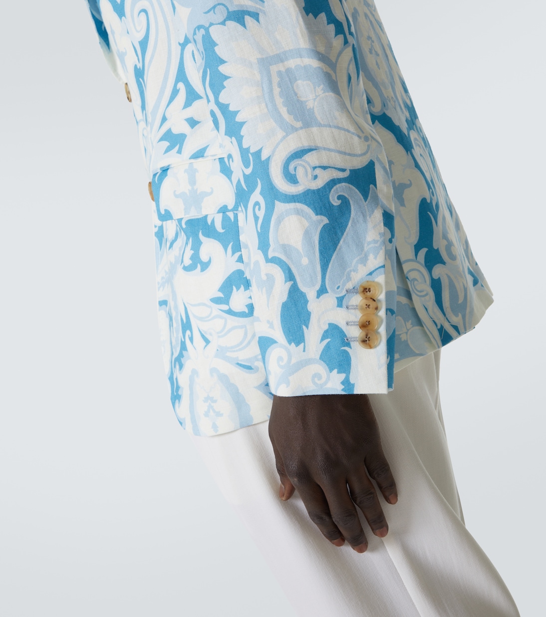 Printed single-breasted cotton blazer | Etro