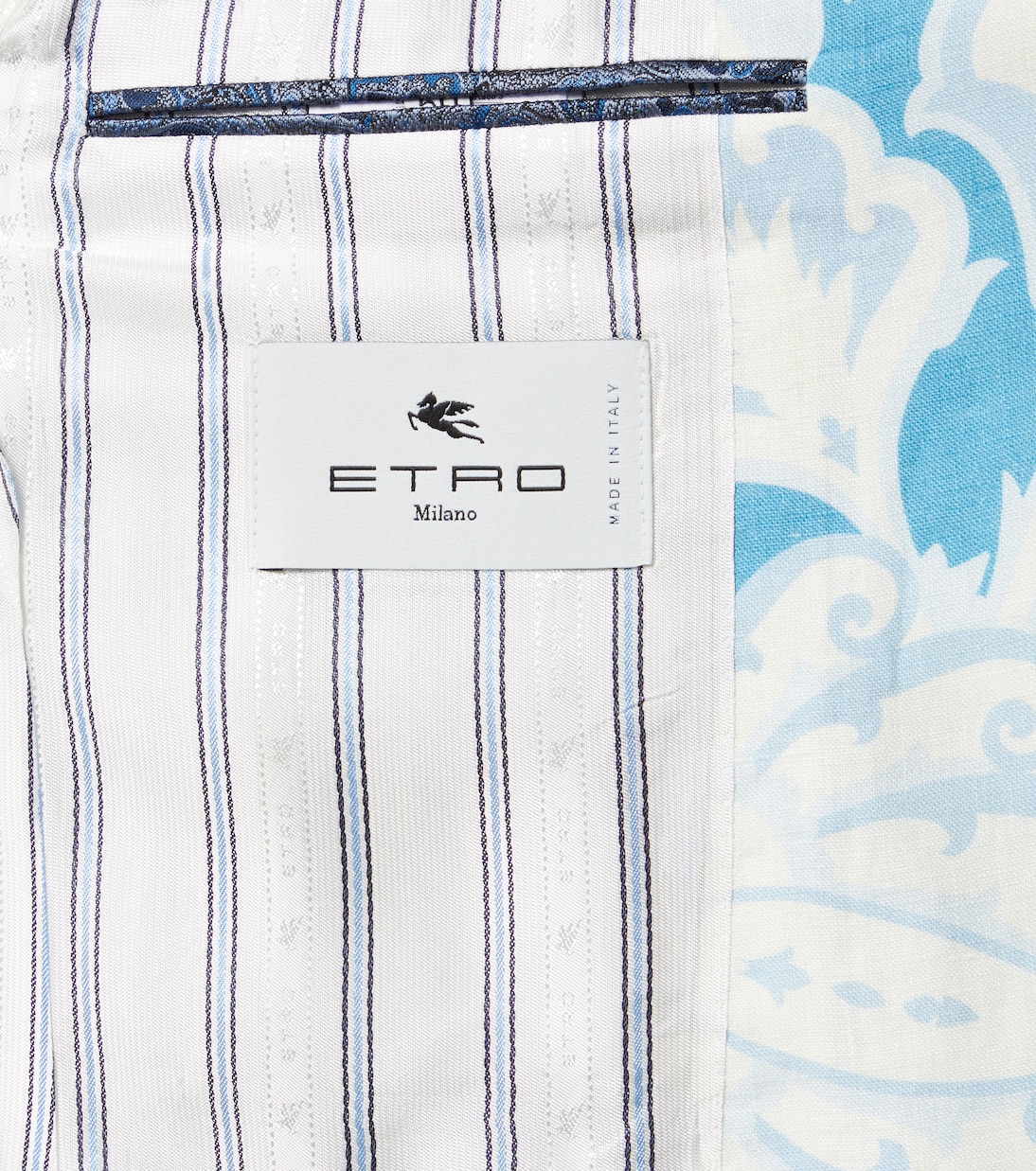 Printed single-breasted cotton blazer | Etro