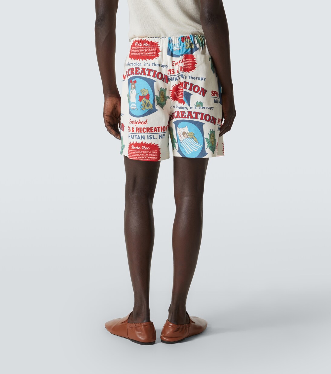 Enrichment cotton printed shorts | Bode