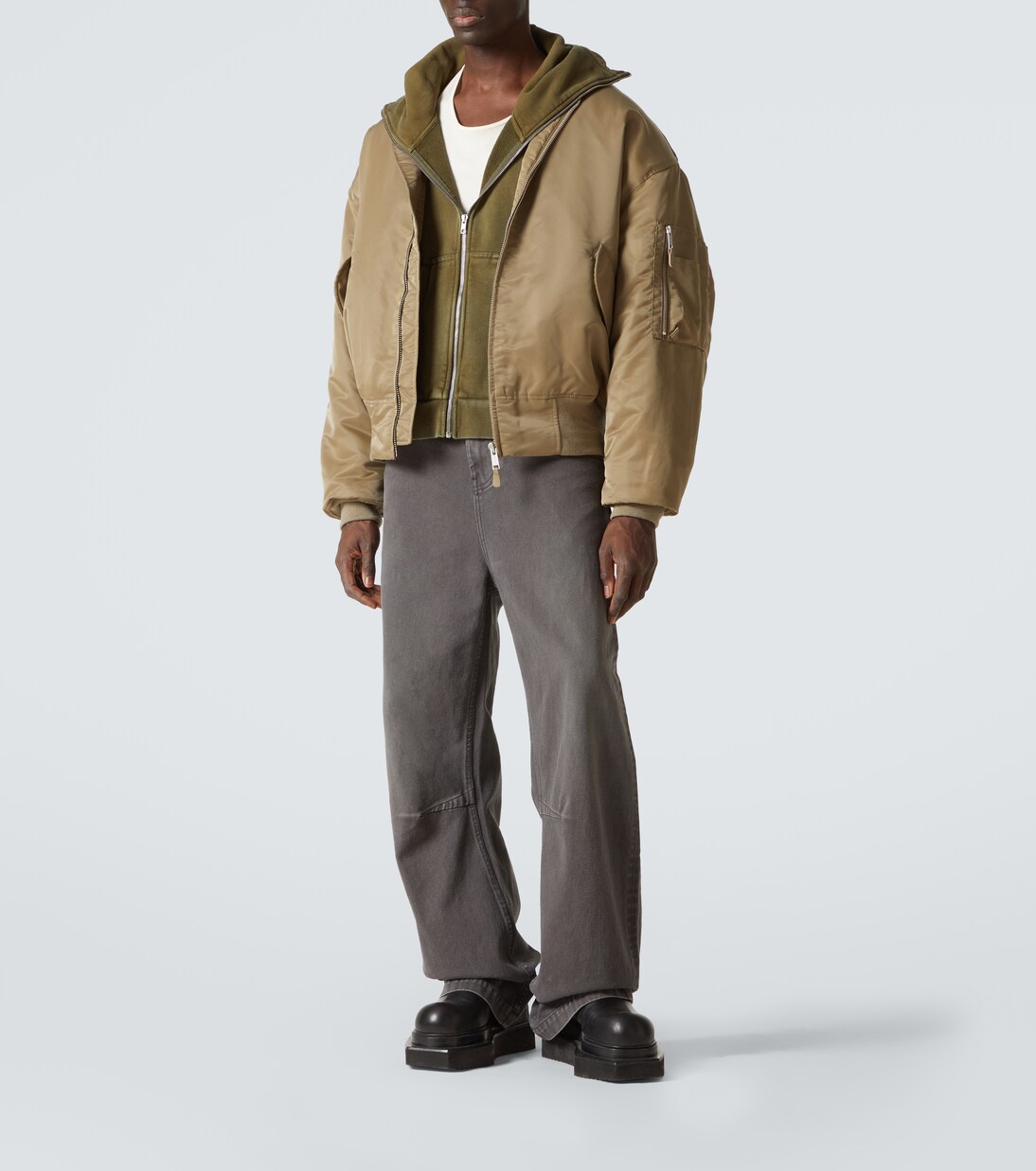 Broad smocked bomber jacket | Entire Studios