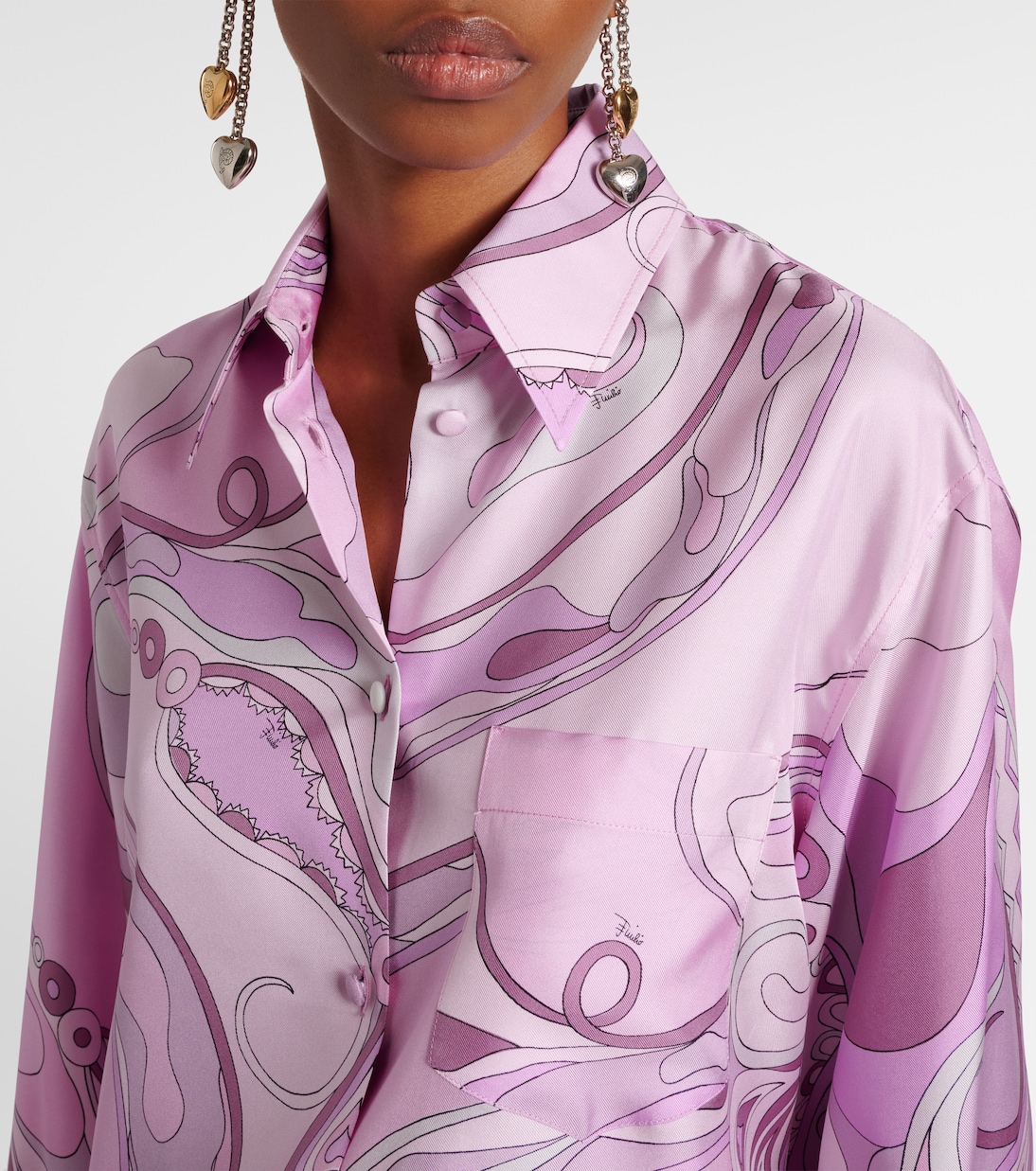 Camicia Orchidee in twill di seta | Pucci