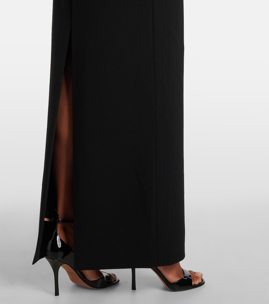 Kori off-shoulder bow-detail gown | Solace London