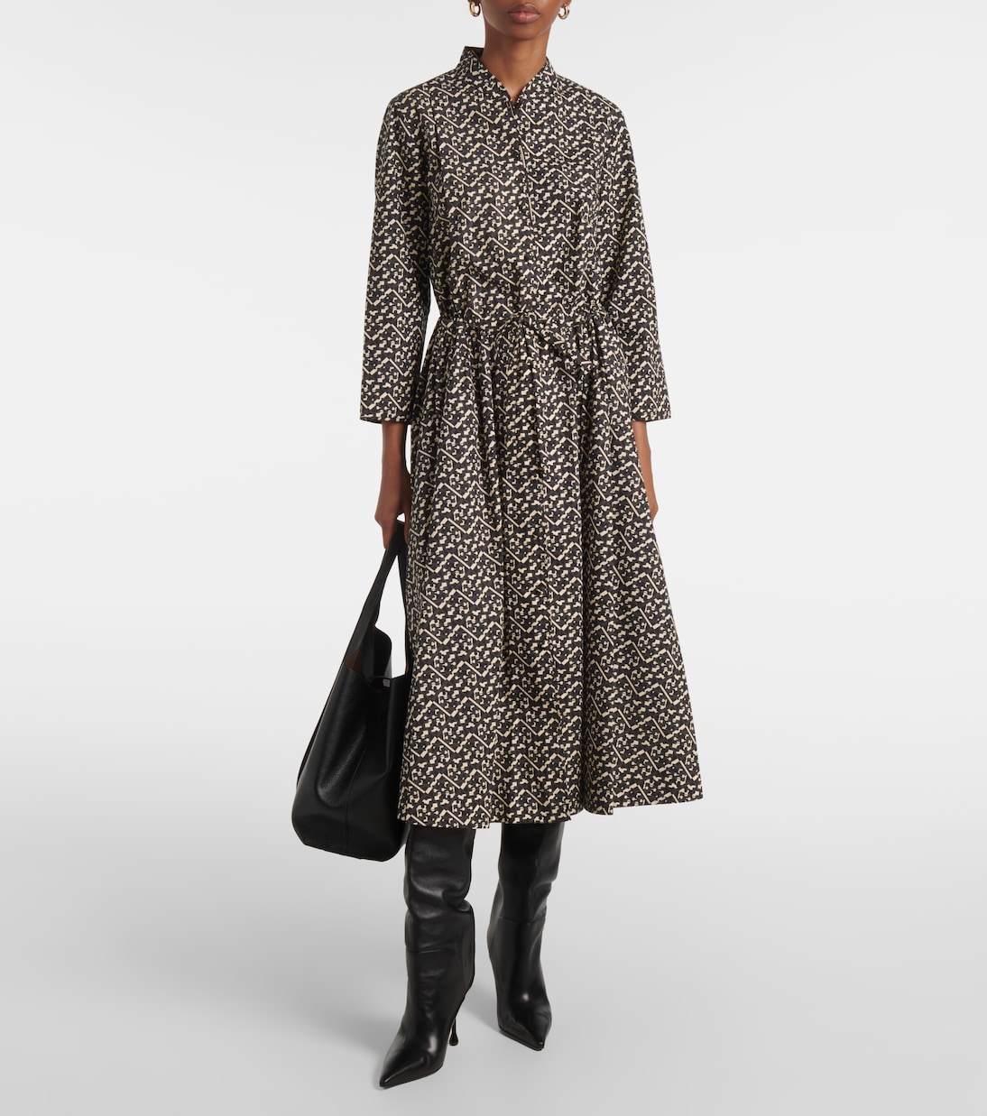 Robe chemise imprimée en coton | Tory Burch