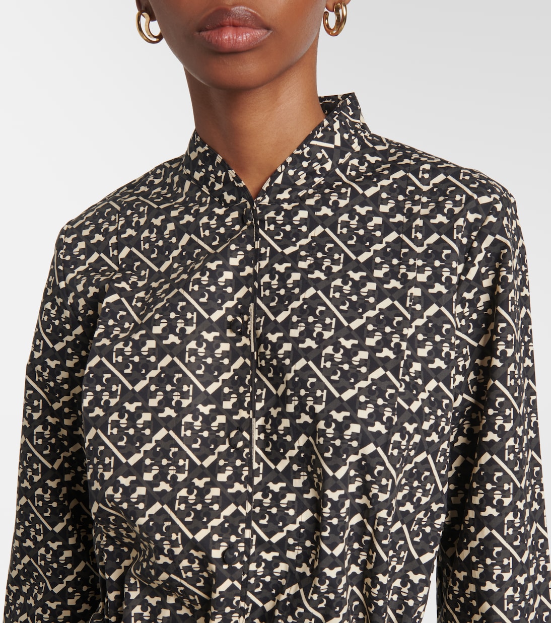 Robe chemise imprimée en coton | Tory Burch