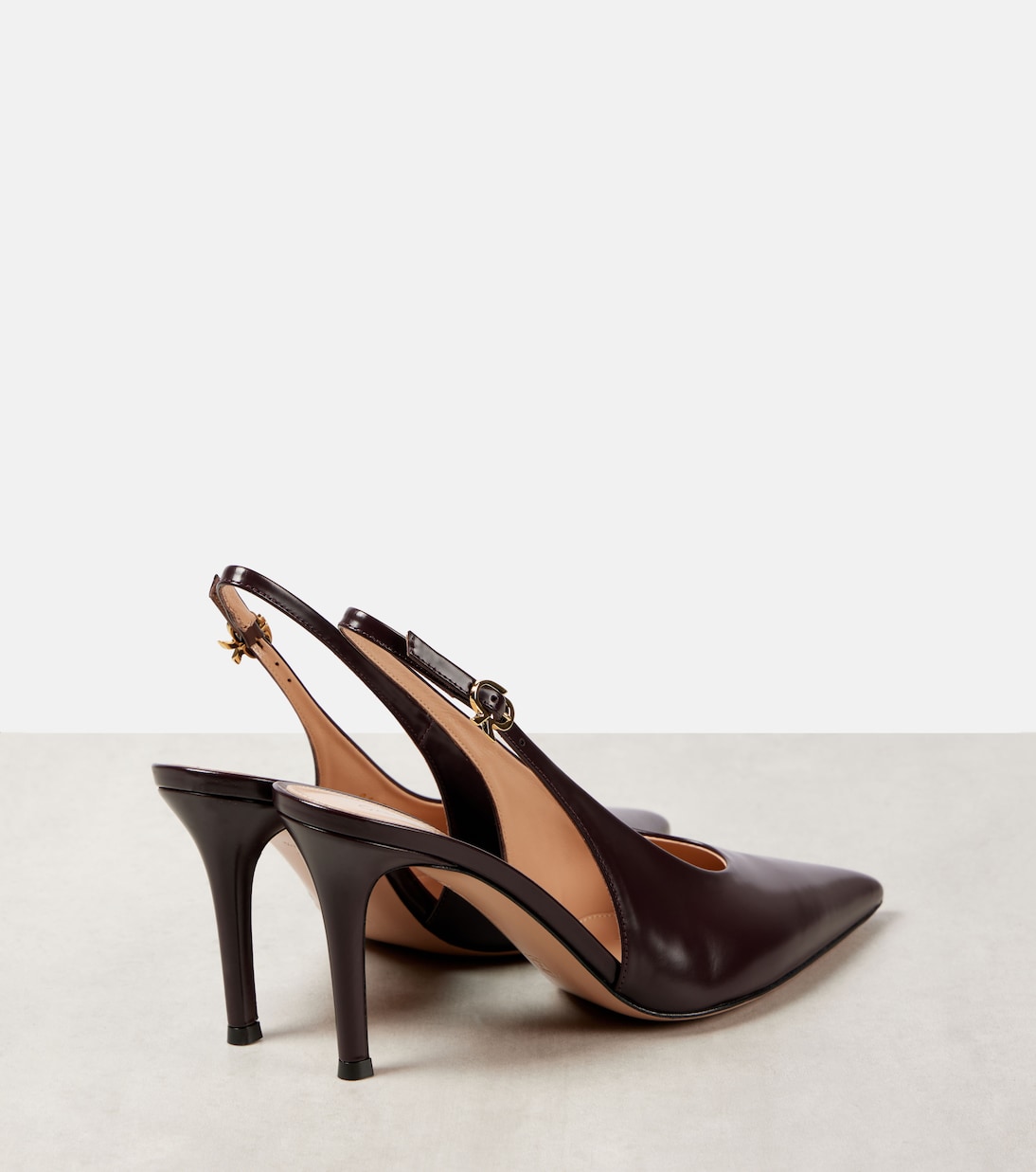 Robbie 85 patent leather slingback pumps | Gianvito Rossi