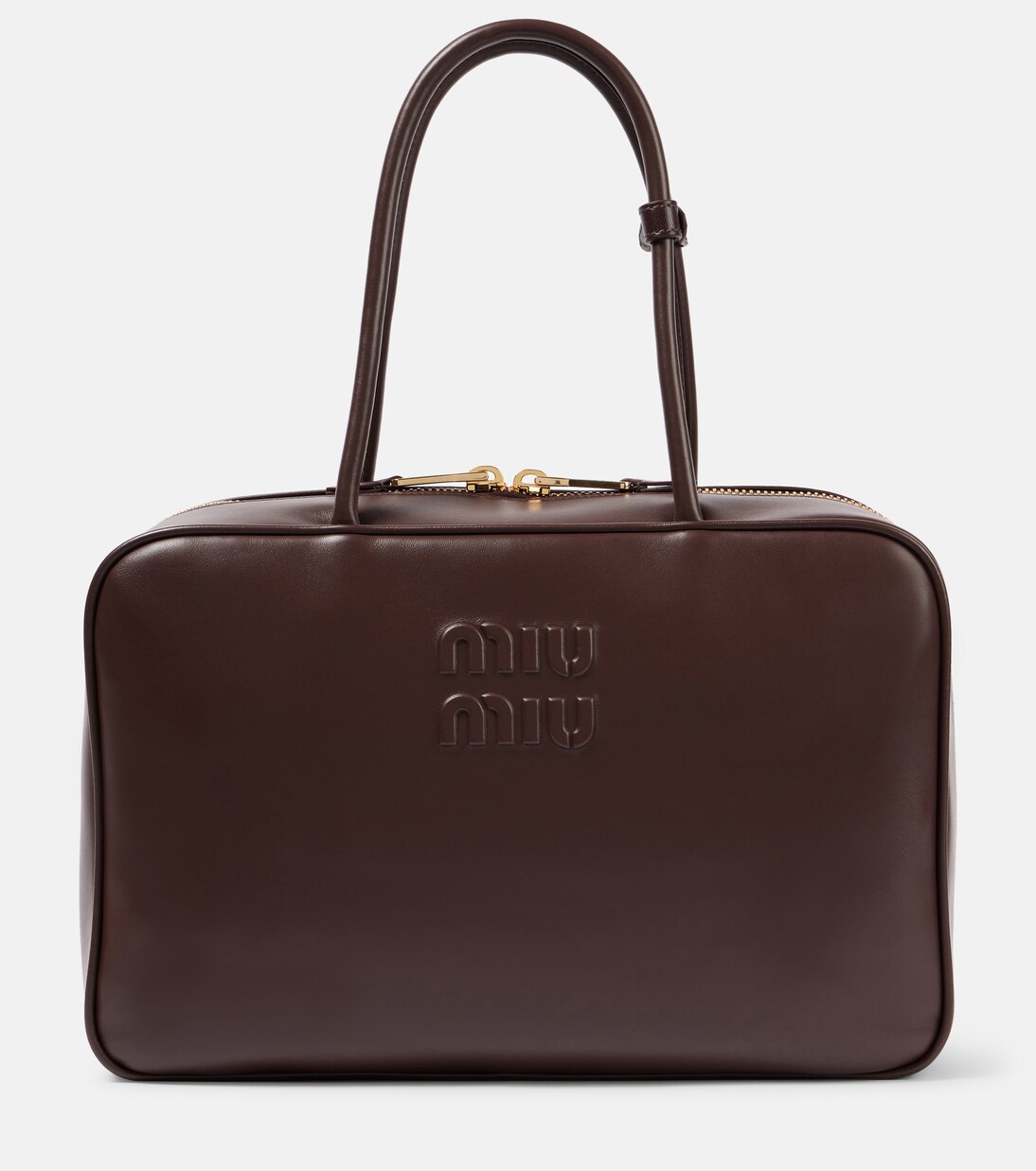 Beau Large leather tote bag | Miu Miu