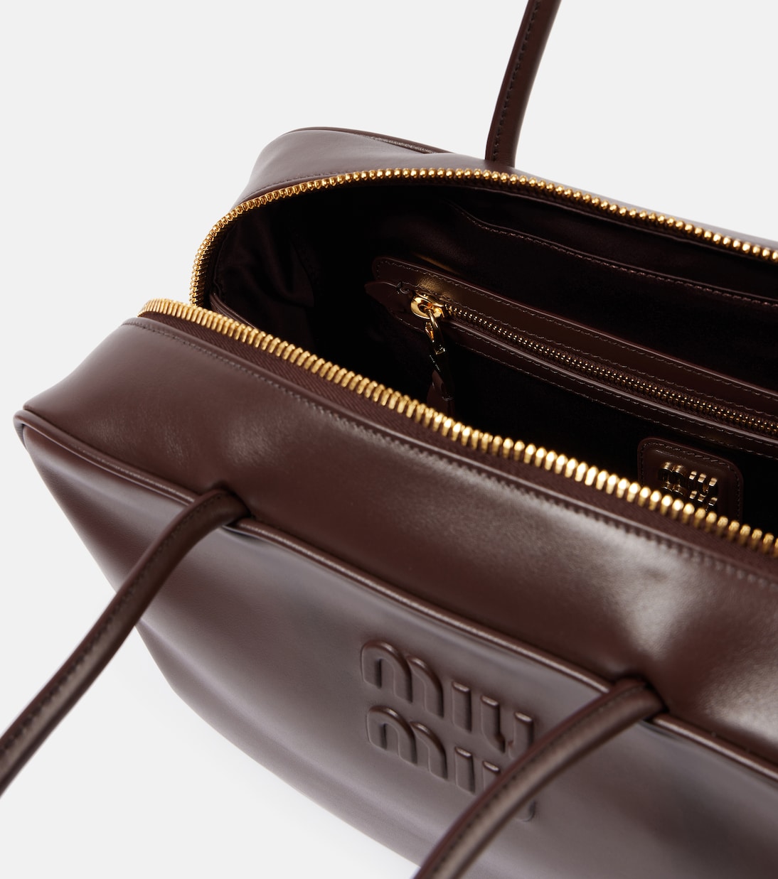 Beau Large leather tote bag | Miu Miu