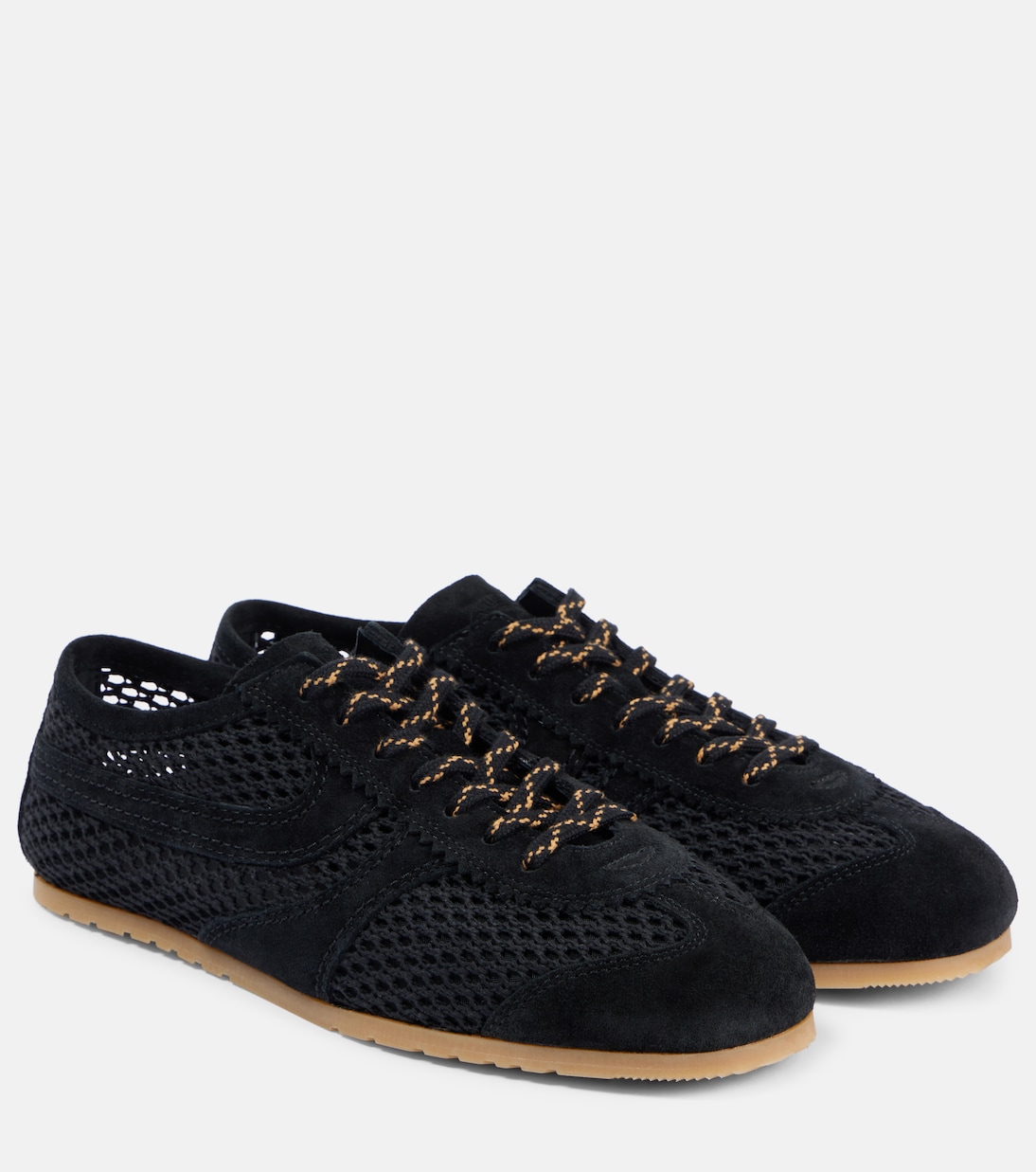 Suede-trimmed mesh sneakers  | Dries Van Noten