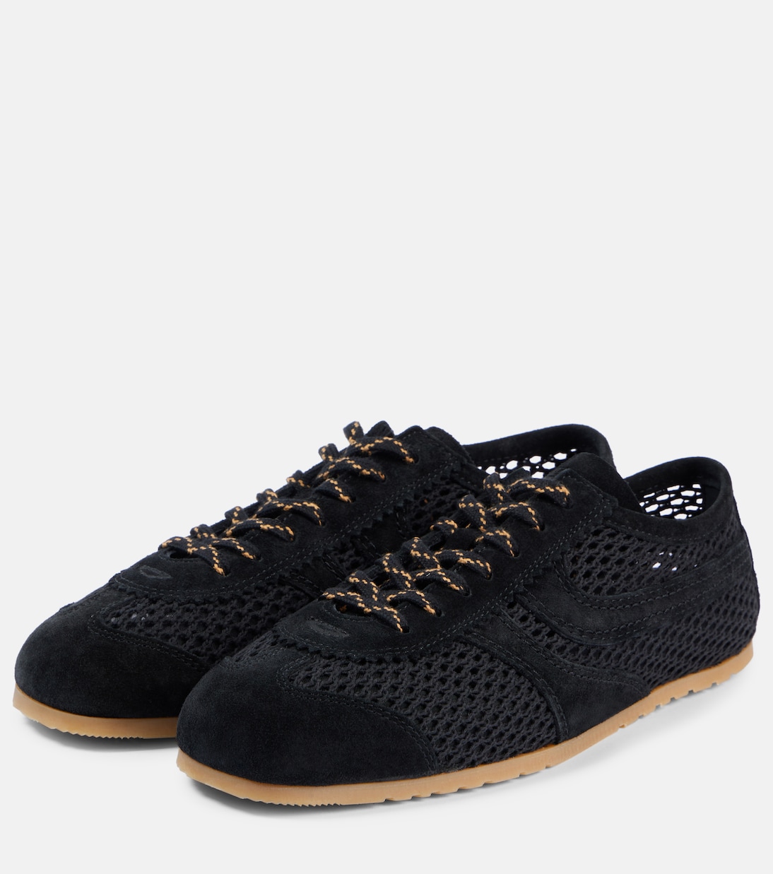 Suede-trimmed mesh sneakers  | Dries Van Noten