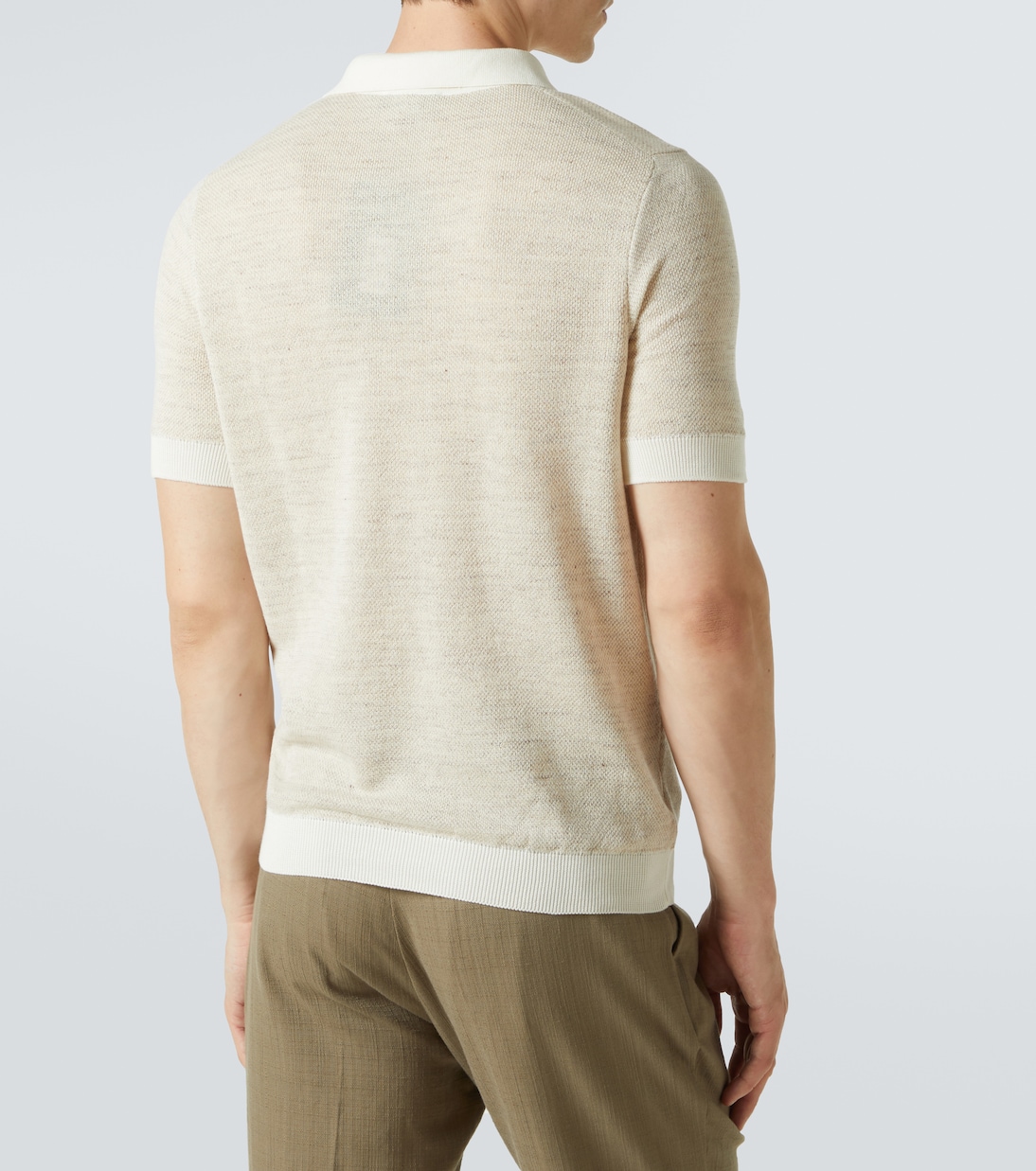 Cotton-blend polo shirt | Thom Sweeney