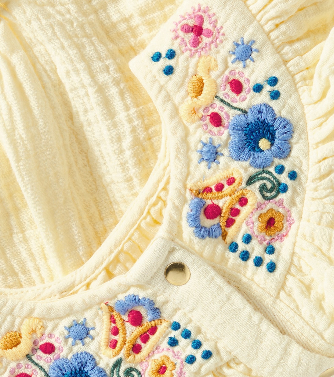 Baby Jade embroidered cotton playsuit | Louise Misha