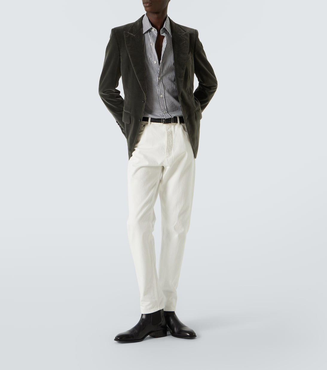 Ladder striped cotton shirt | Tom Ford