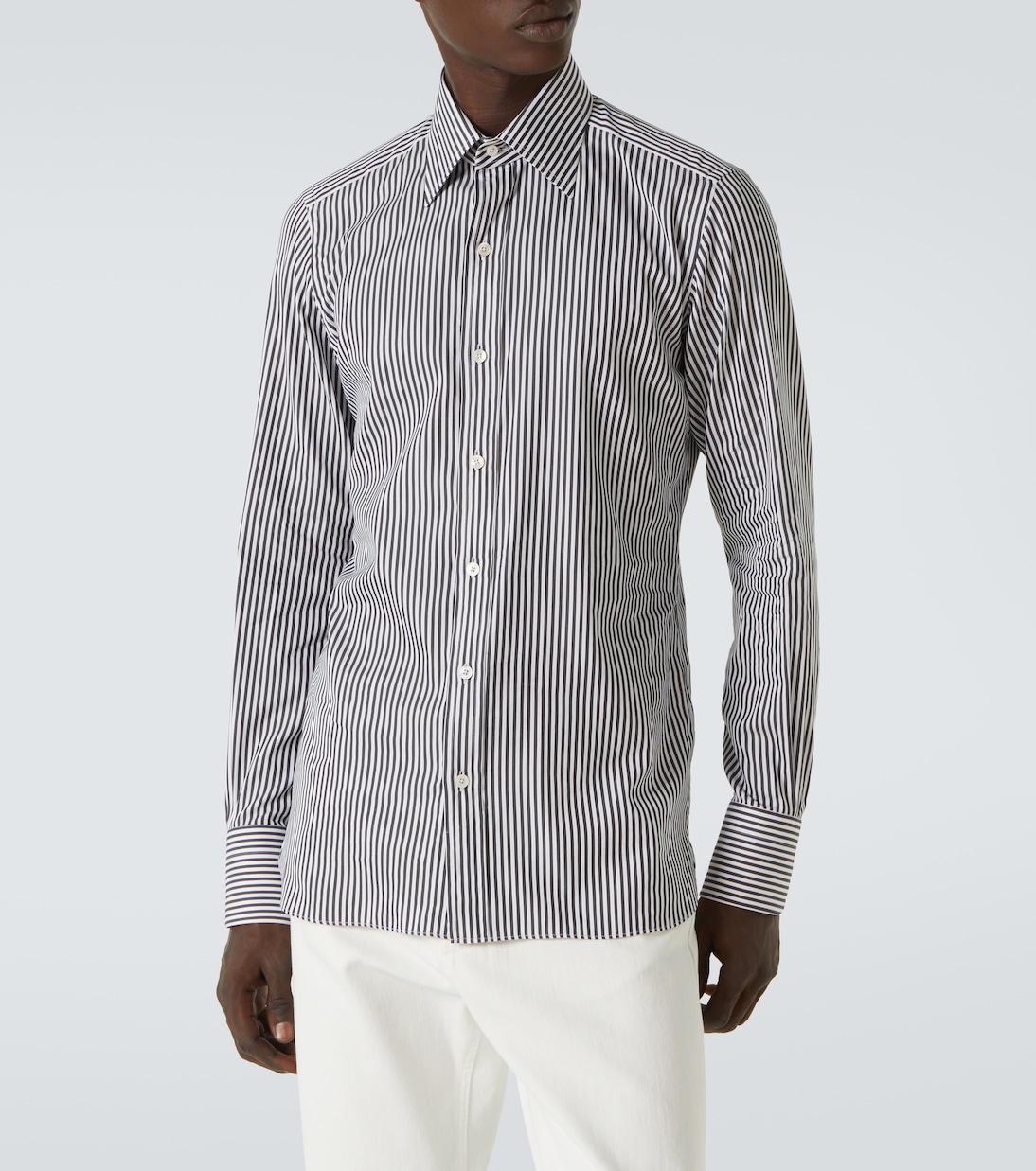 Ladder striped cotton shirt | Tom Ford