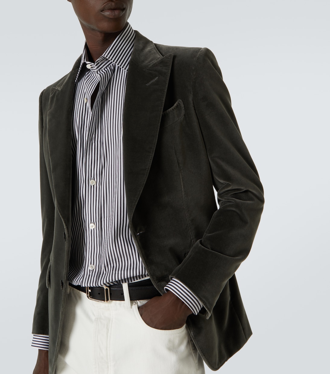 Ladder striped cotton shirt | Tom Ford
