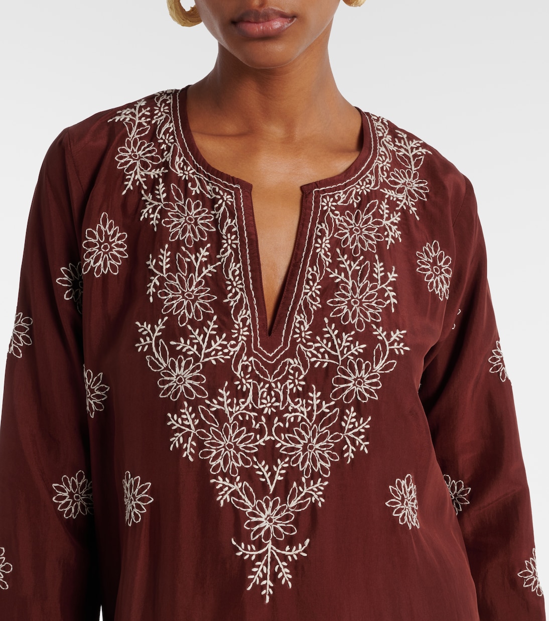 Bestickter Kaftan aus Seide | Juliet Dunn