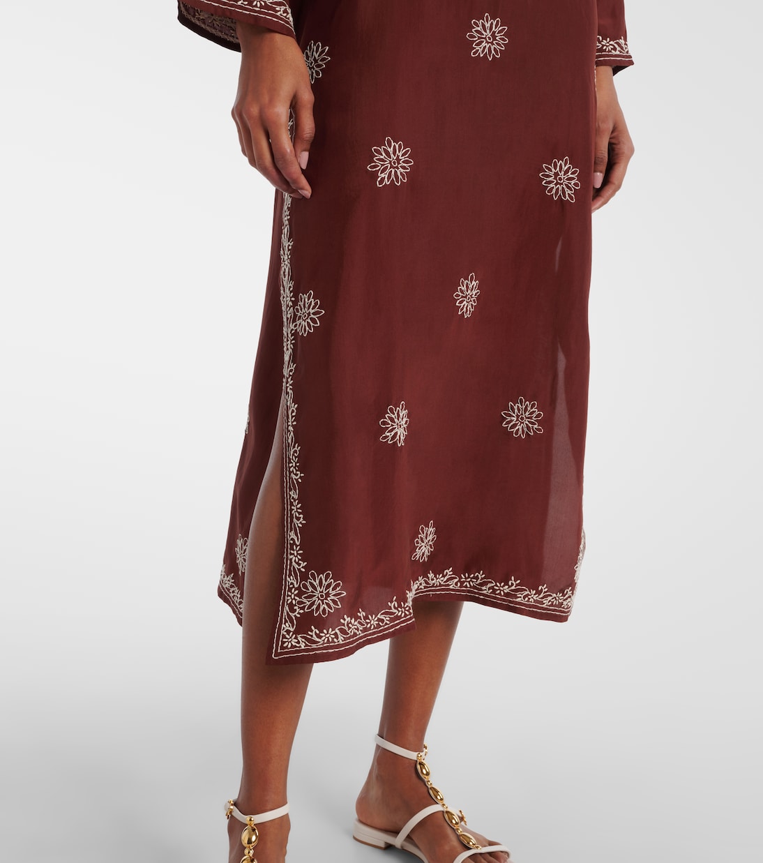 Bestickter Kaftan aus Seide | Juliet Dunn