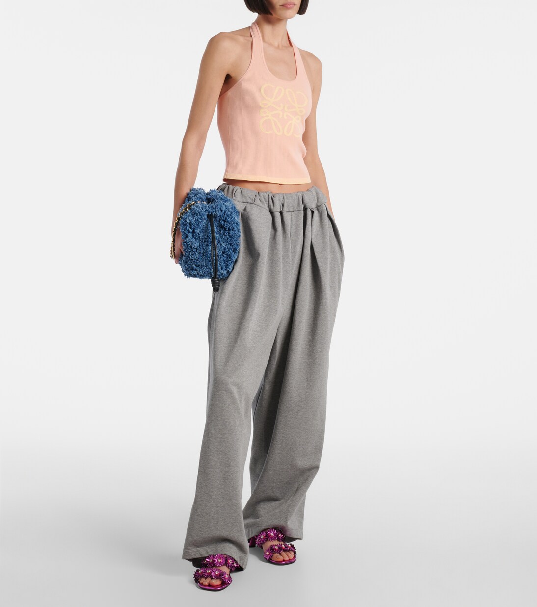 Flamenco Medium denim clutch | Loewe