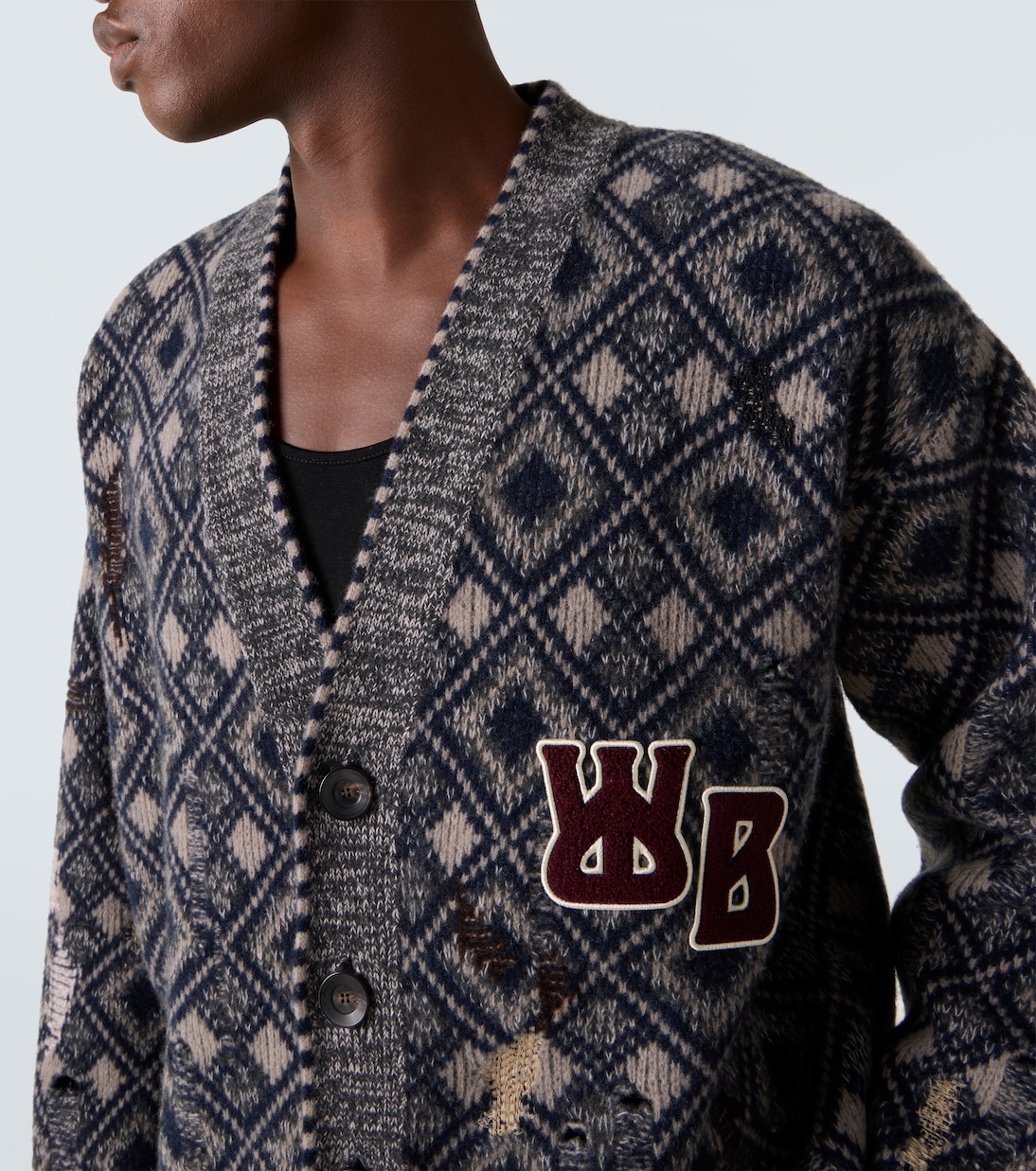 Sibling oversized wool cardigan | Wales Bonner