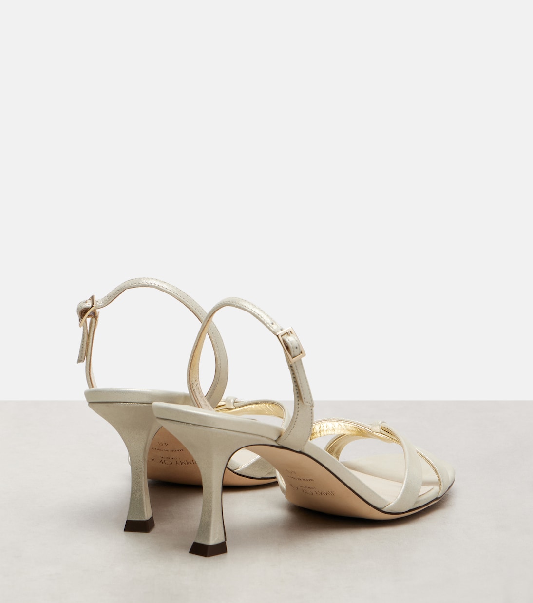 Slingback-Sandalen Elsy 70 aus Metallic-Leder | Jimmy Choo