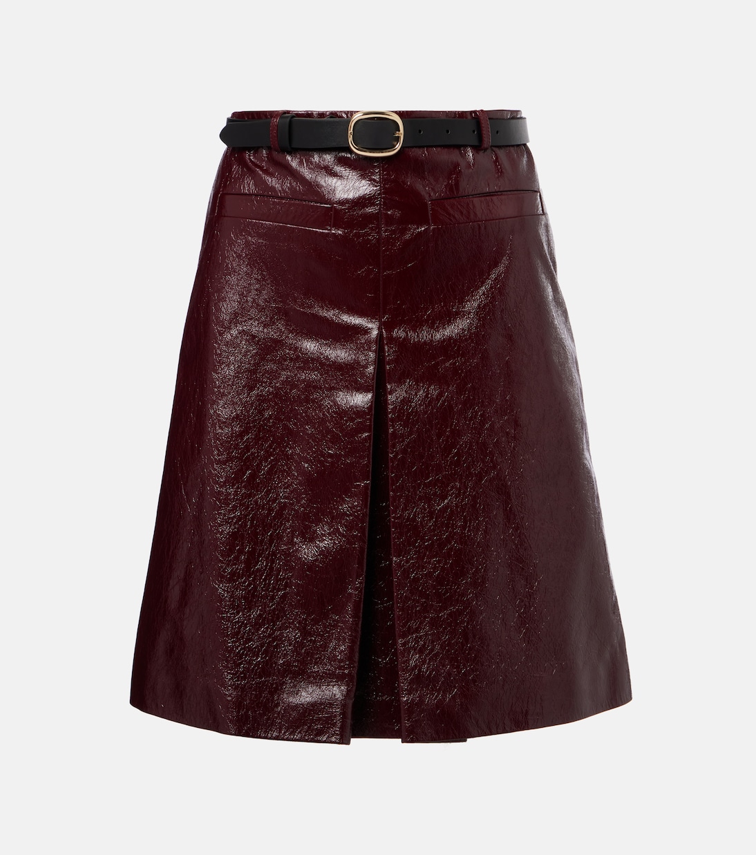 Belted patent leather miniskirt | Self-Portrait