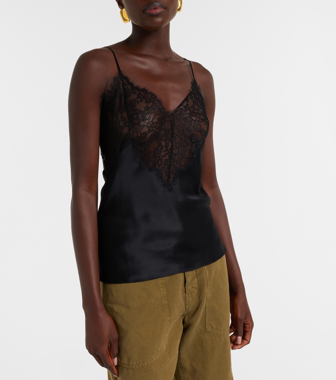 Top Mabelle aus Seidensatin mit Spitze | Nili Lotan