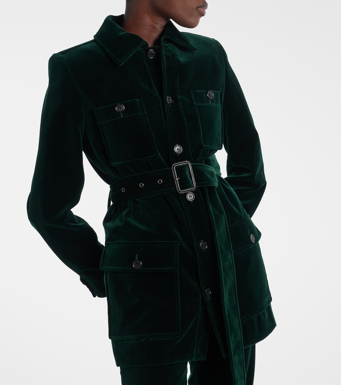 Veste Saharienne en velours de coton | Saint Laurent