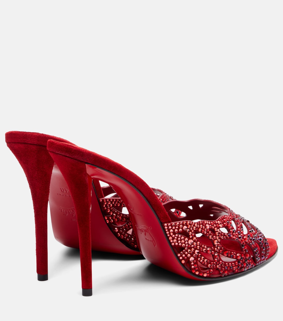 Pantoletten Lasera 100 mit Kristallen | Christian Louboutin