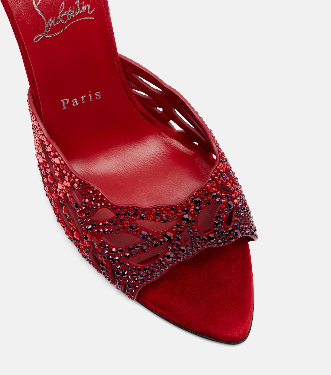 Pantoletten Lasera 100 mit Kristallen | Christian Louboutin