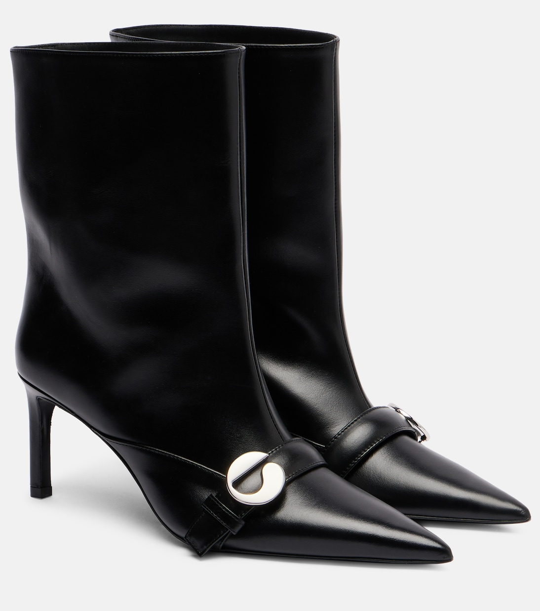 Logo leather ankle boots | Coperni