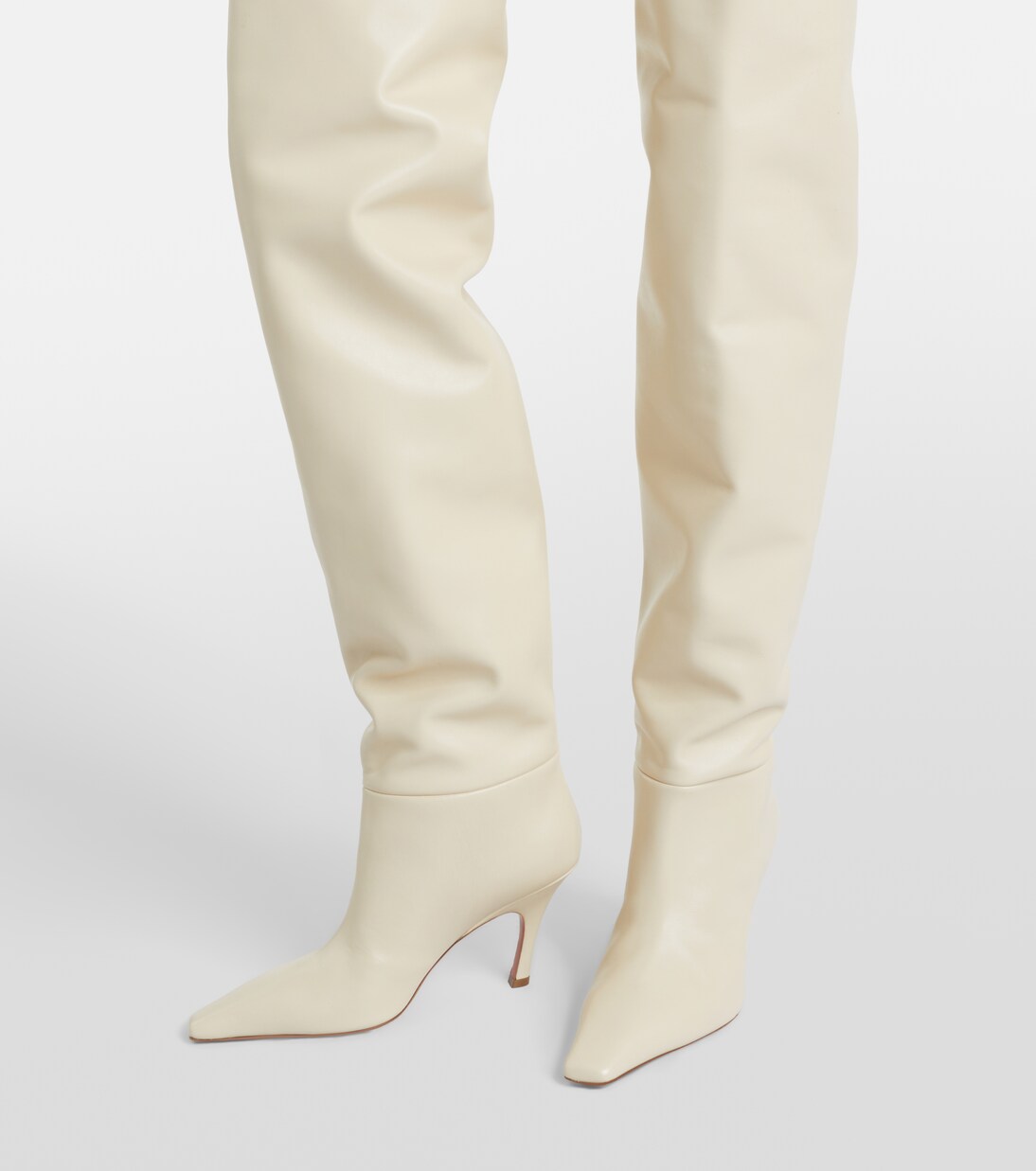 Jamie 80 leather over-the-knee boots | Amina Muaddi