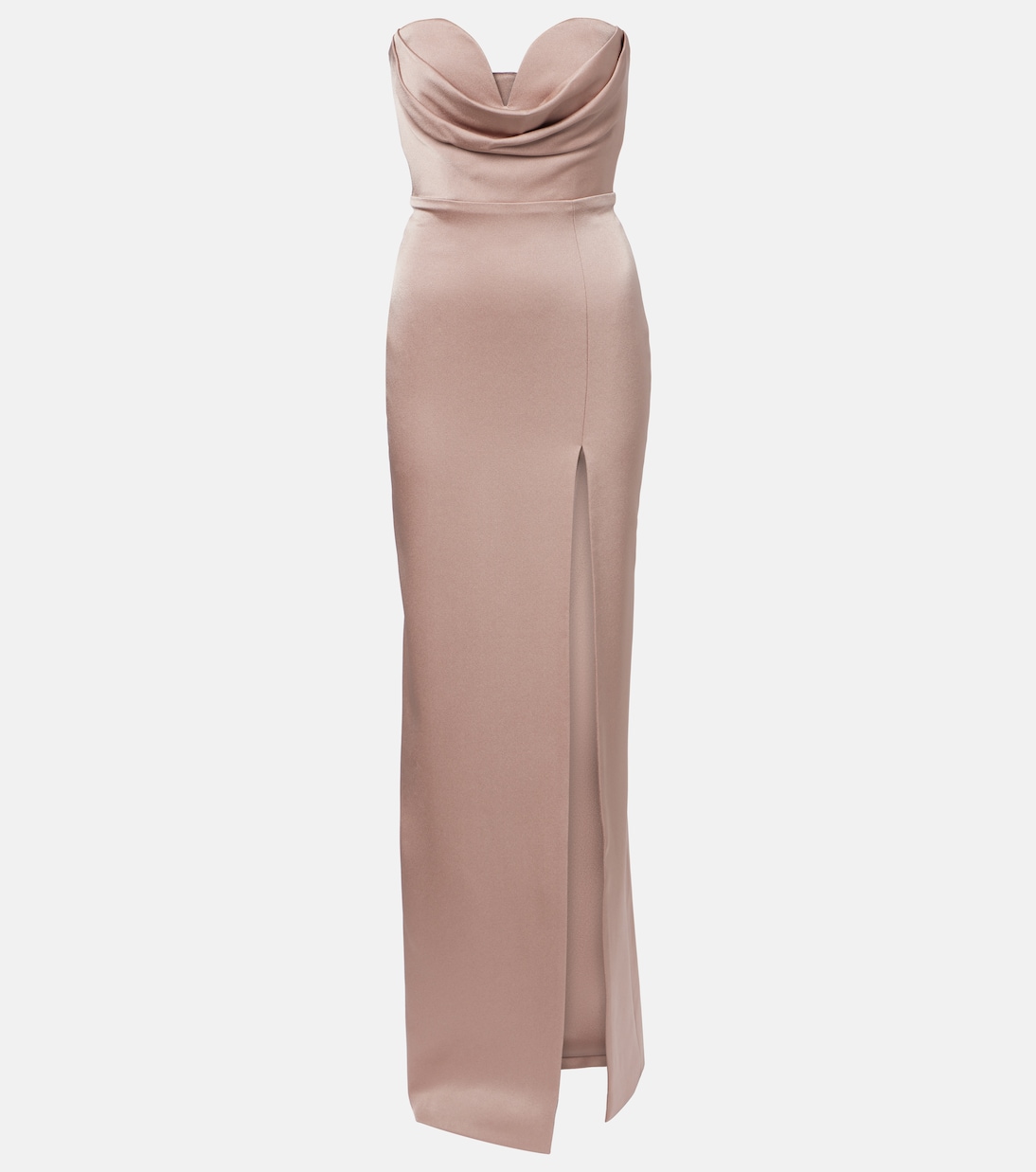 Draped satin bustier gown | Alex Perry