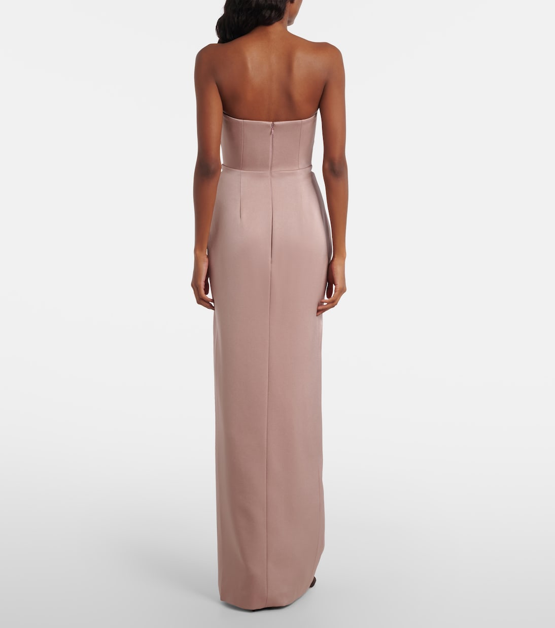 Draped satin bustier gown | Alex Perry