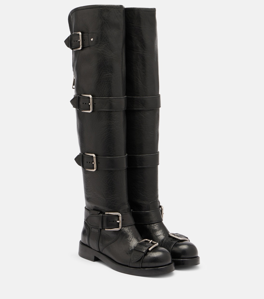 Overknee-Stiefel aus Leder | Dolce&Gabbana