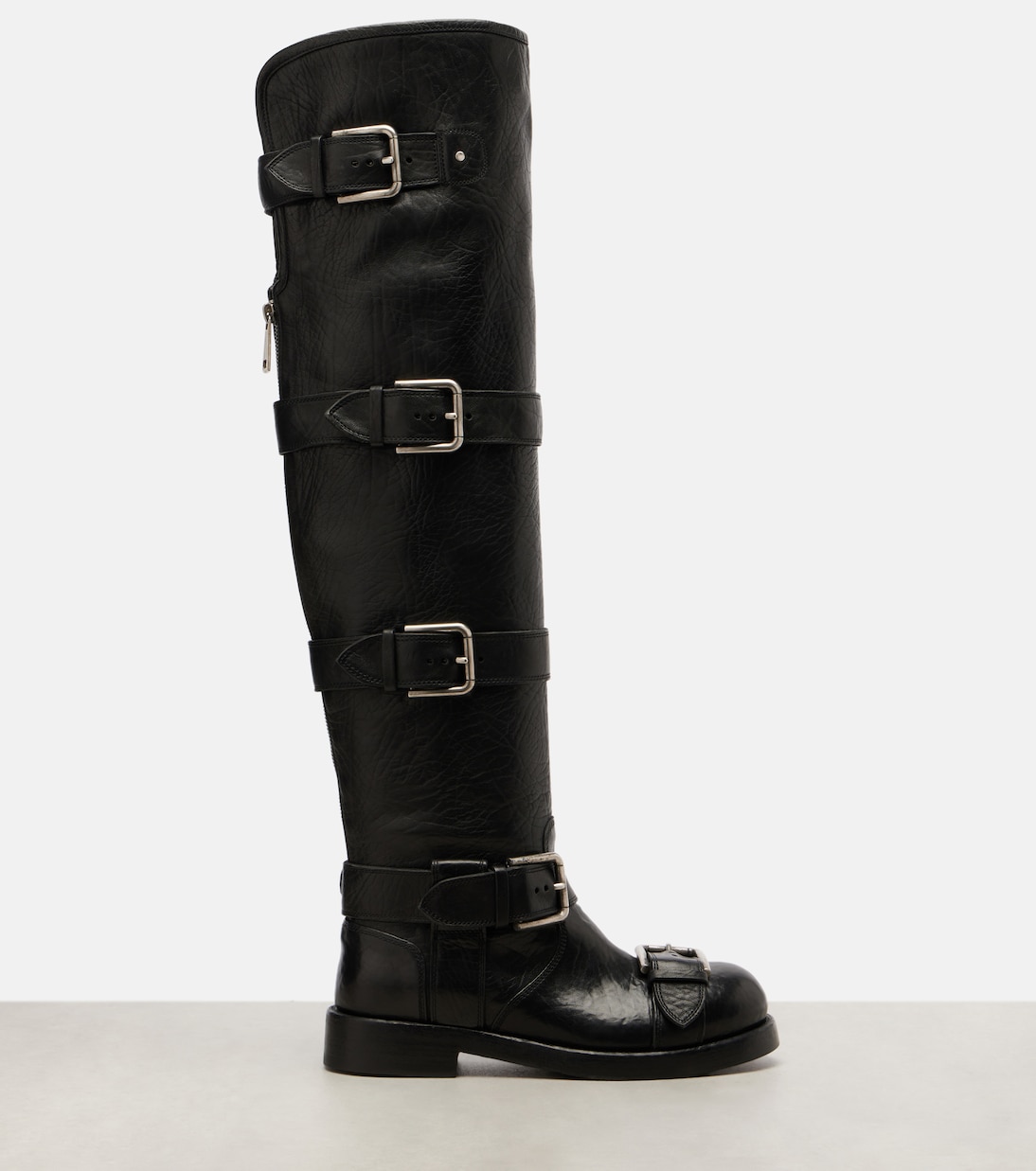 Overknee-Stiefel aus Leder | Dolce&Gabbana