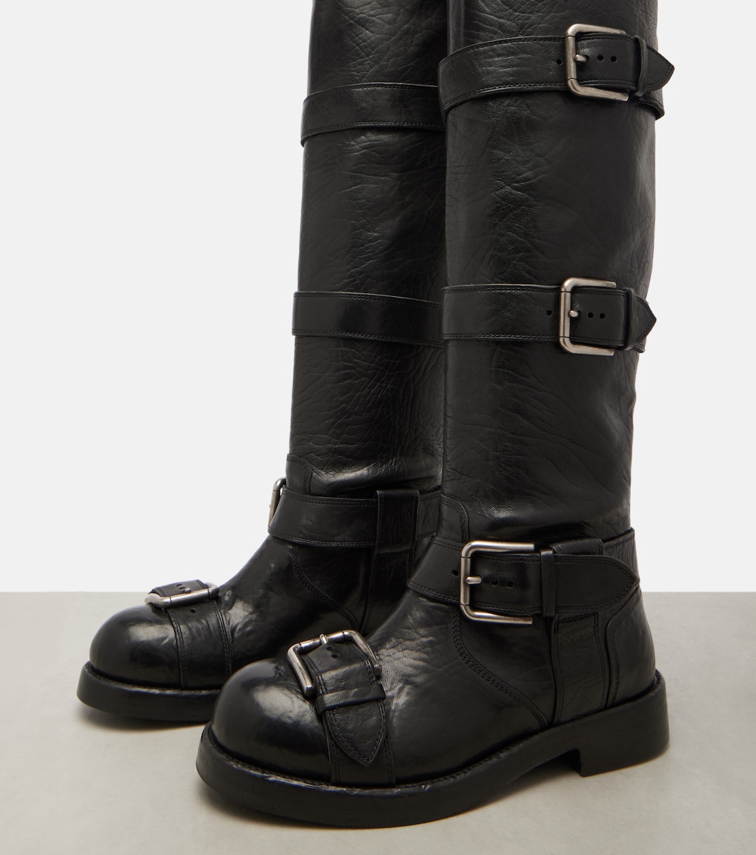 Overknee-Stiefel aus Leder | Dolce&Gabbana