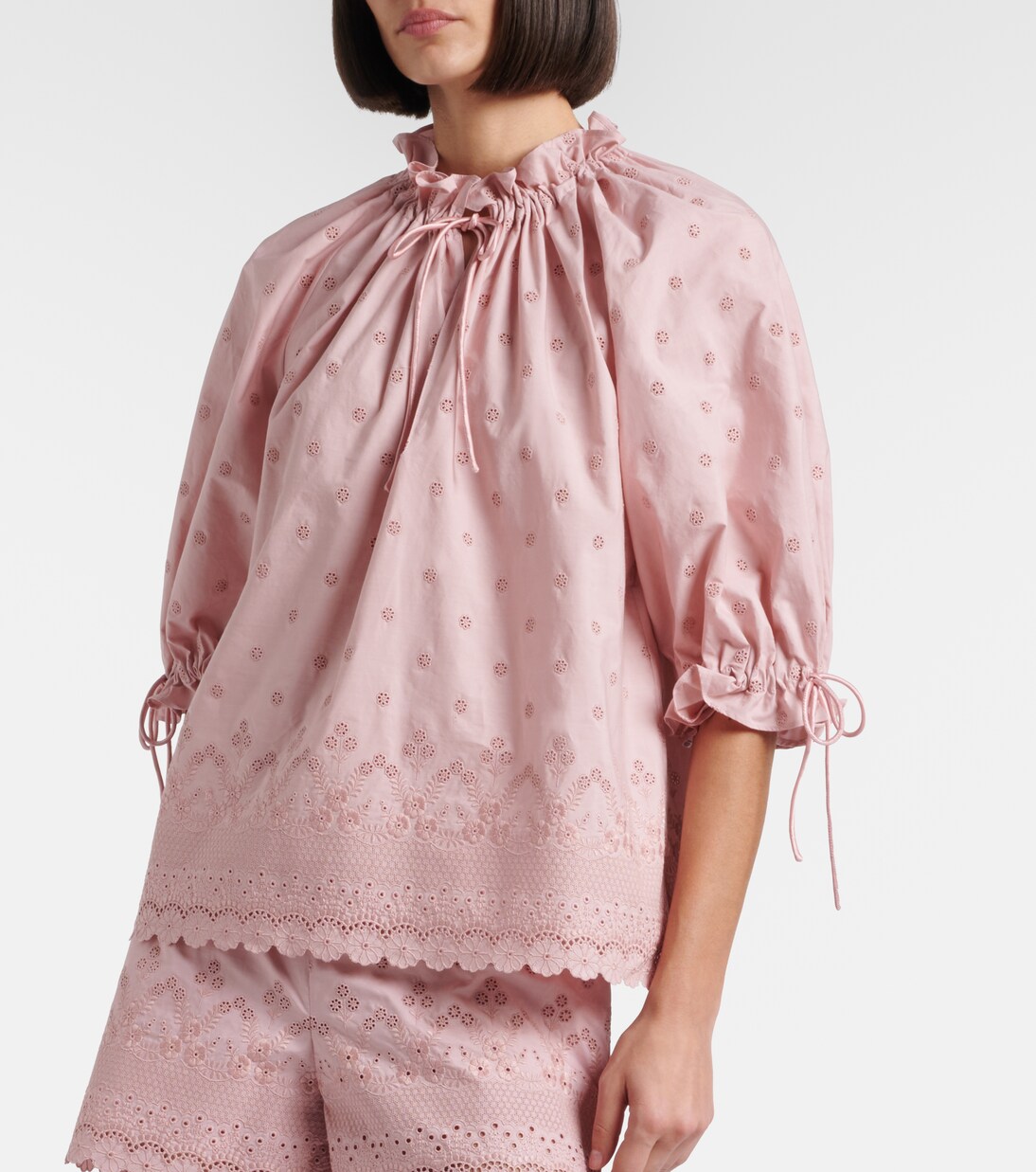 Broderie anglaise cotton blouse | Valentino