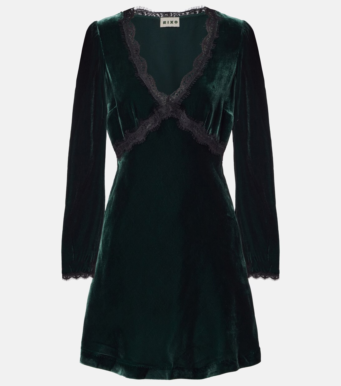 Robe Macie en velours et dentelle | Rixo