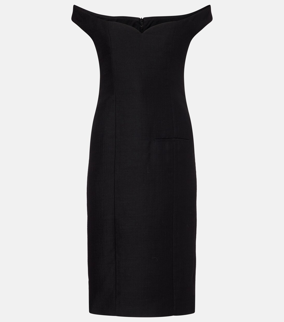 Bonny wool and linen-blend midi dress | Calvin Klein Collection