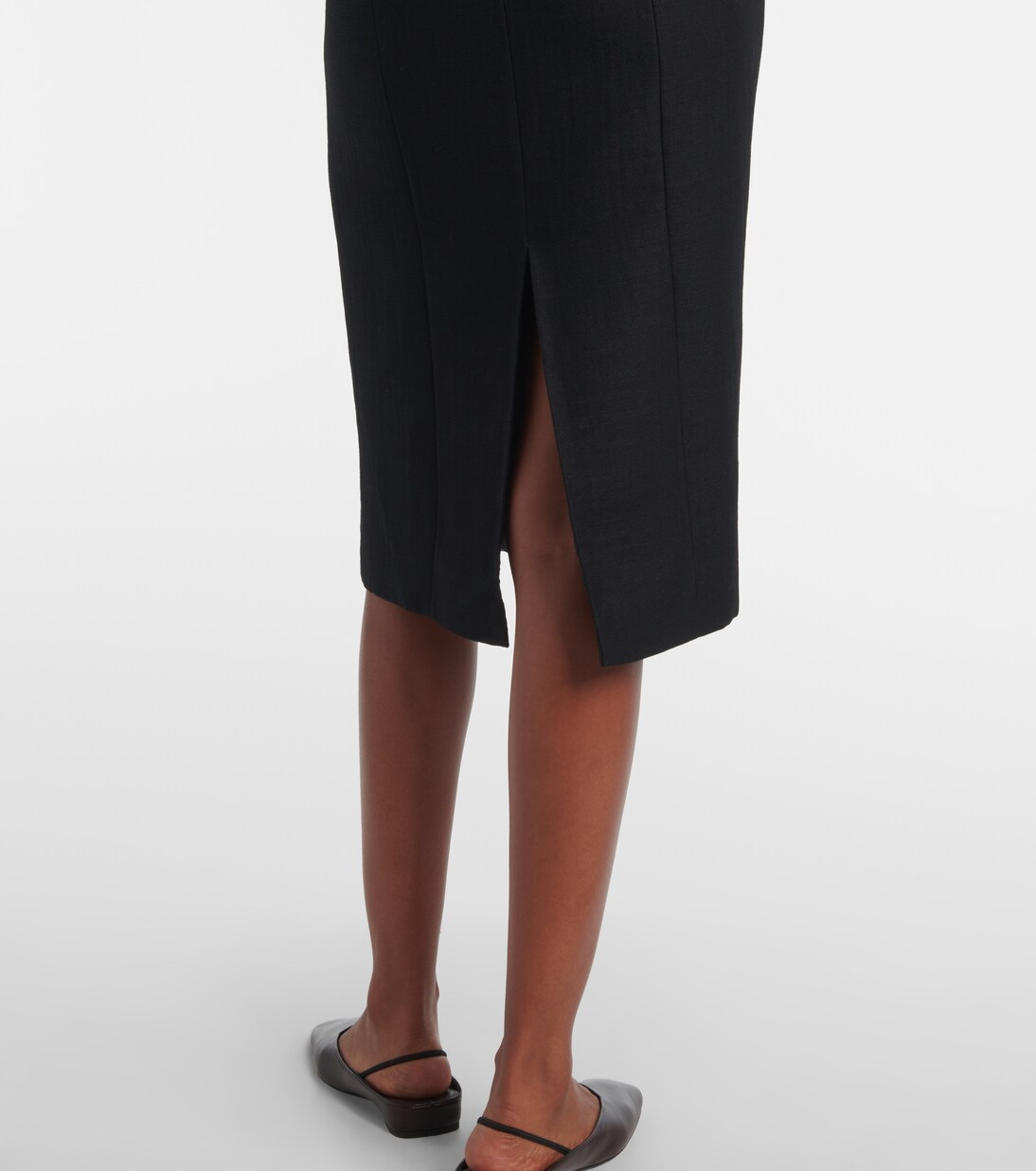 Bonny wool and linen-blend midi dress | Calvin Klein Collection